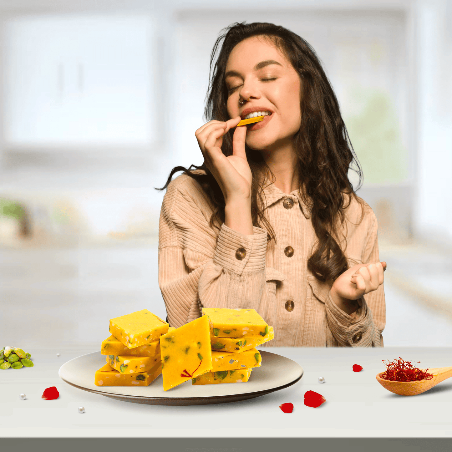 Kesar Kaju Katli bansiwala.co.in