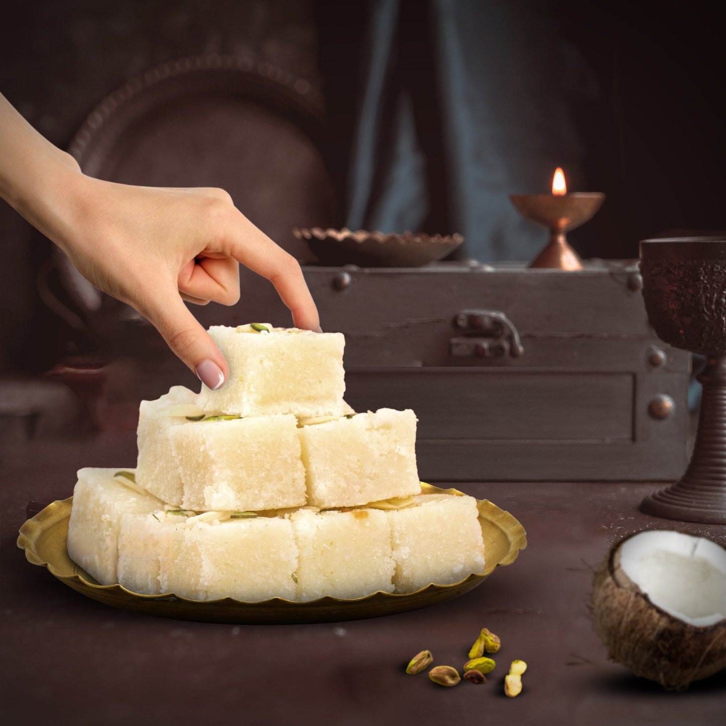 Nariyal (Coconut) Barfi bansiwala.co.in